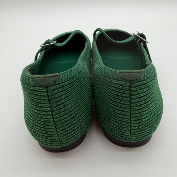 Vivaia Margot Mary Jane Comfort Old Money Arch Support Flats Forrest Green 7W - Picture 5 of 8